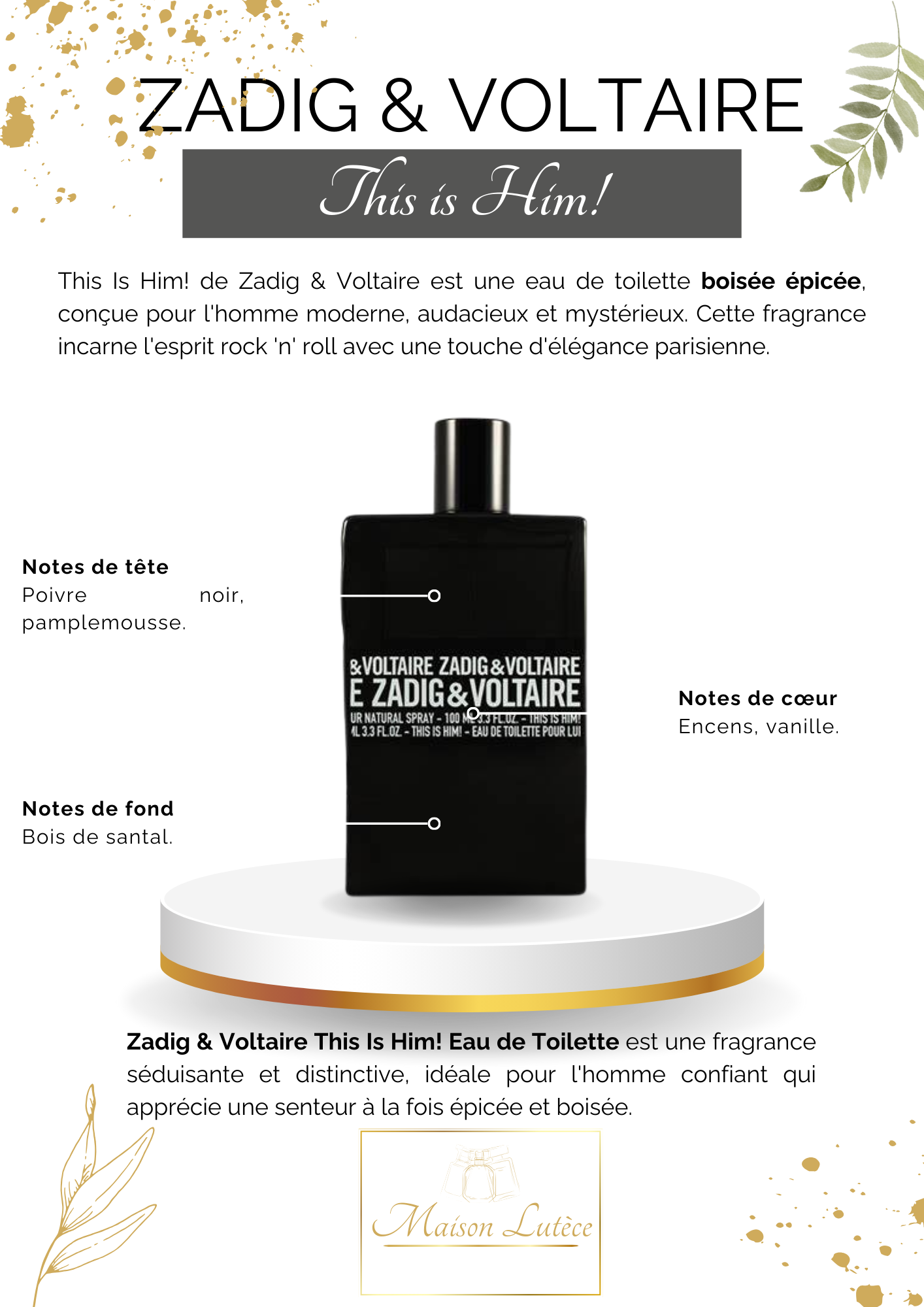 This is Him! – Zadig & Voltaire (Boîte Testeur)
